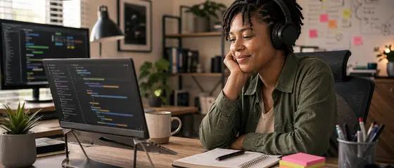 Listener enjoying an Audible story
